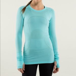 Lululemon Run: Swiftly Tech Long Sleeve, Blue, 4